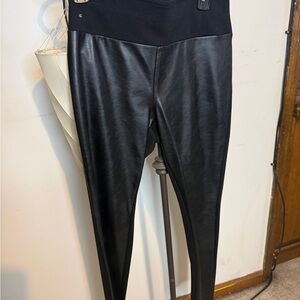 Black Faux Leather Leggings
